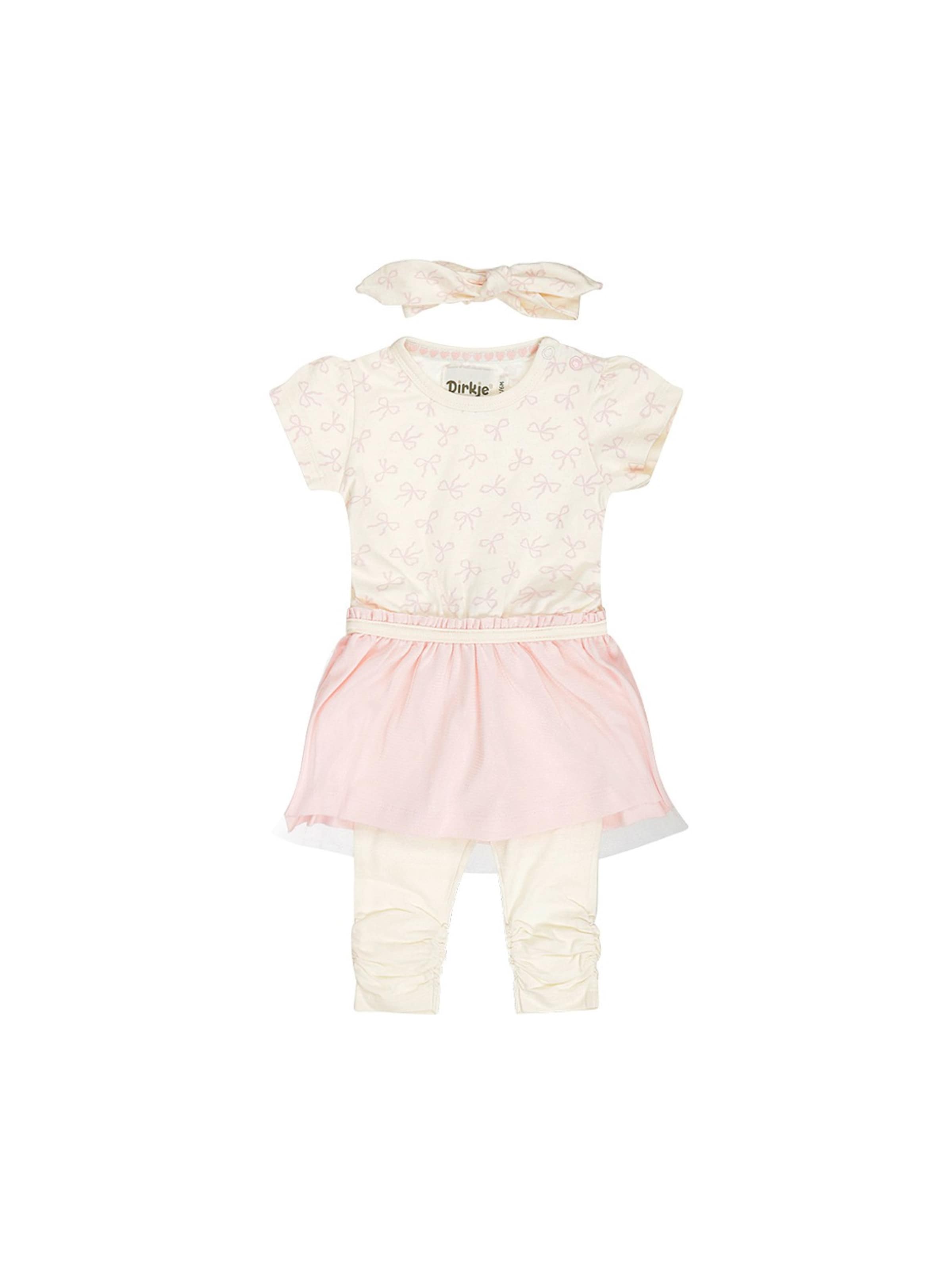 Dirkje Set '3 pc set, Dress ss, Leggings, Headband' in Pink: front