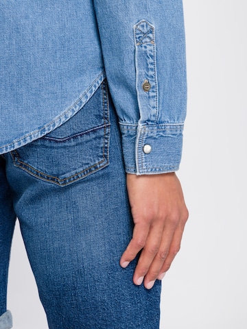 Cross Jeans Regular fit Button Up Shirt ' A 208 ' in Blue