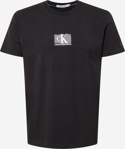 Tricou Calvin Klein Jeans pe negru / alb, Vizualizare produs