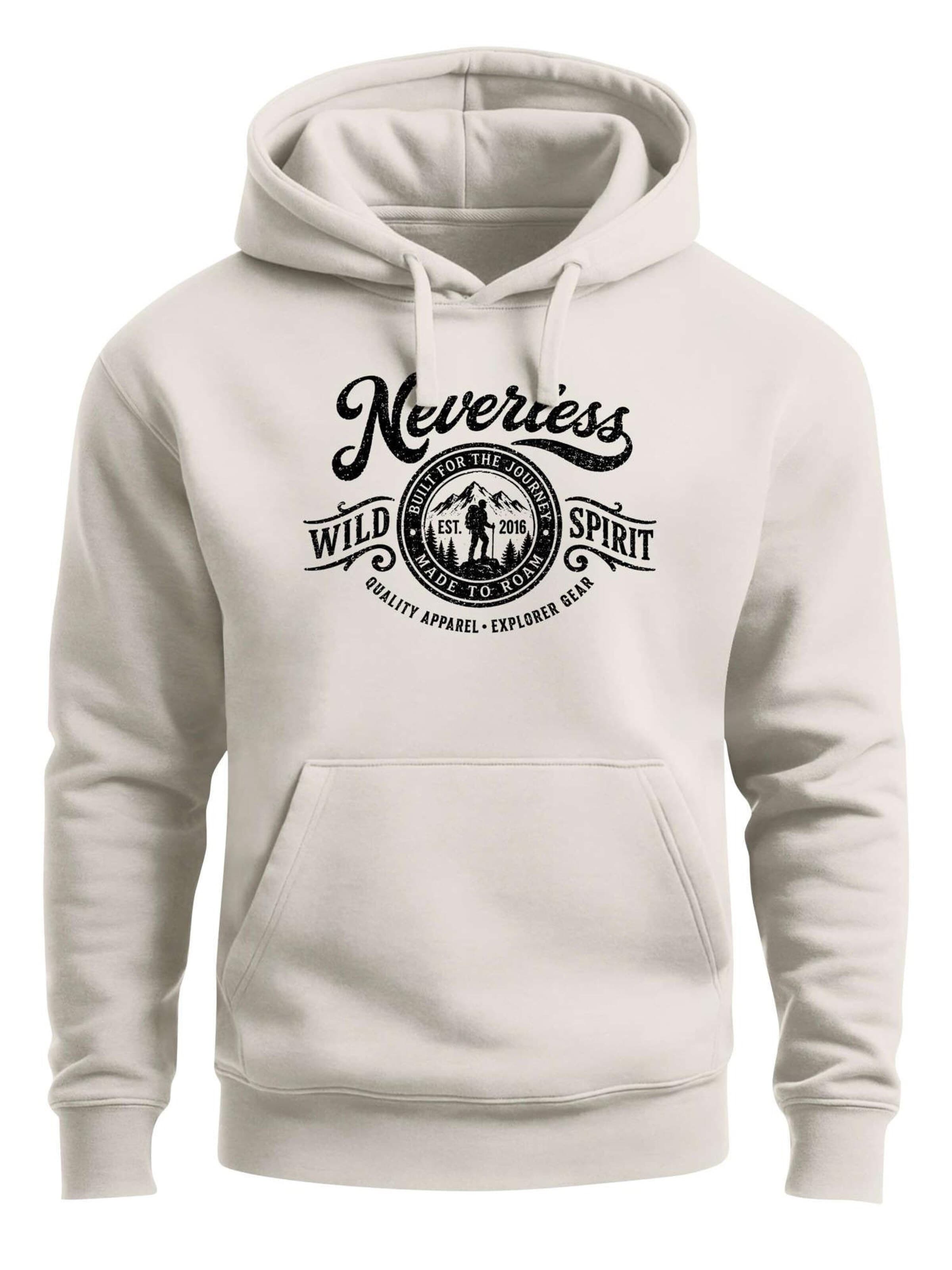 Neverless Sweatshirt 'Wild Spirit' in Beige: front