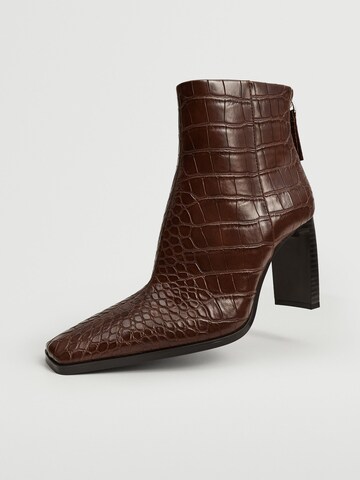 MANGO Ankle Boots 'Valen' in Brown