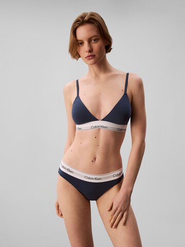 Slip Calvin Klein en bleu : devant