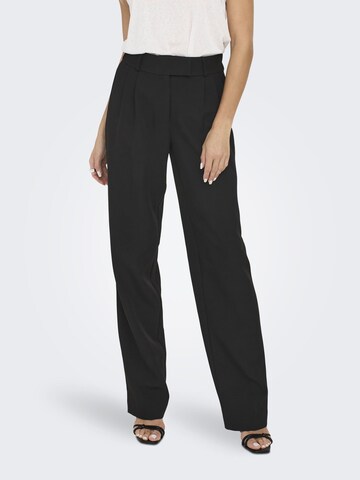 ONLY Regular Pleat-Front Pants 'LANA-BERRY' in Black: front