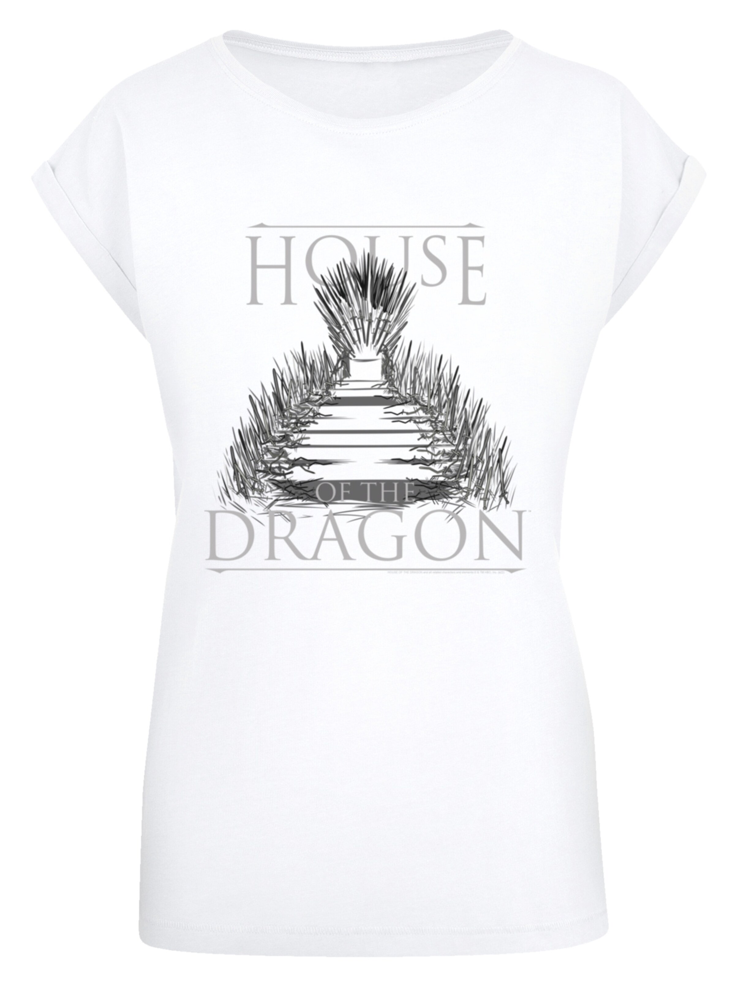 F4NT4STIC T-Shirt 'House Of The Dragon Throne' in Weiß: Vorderseite