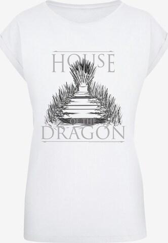 F4NT4STIC Shirt 'House Of The Dragon Throne' in White: front