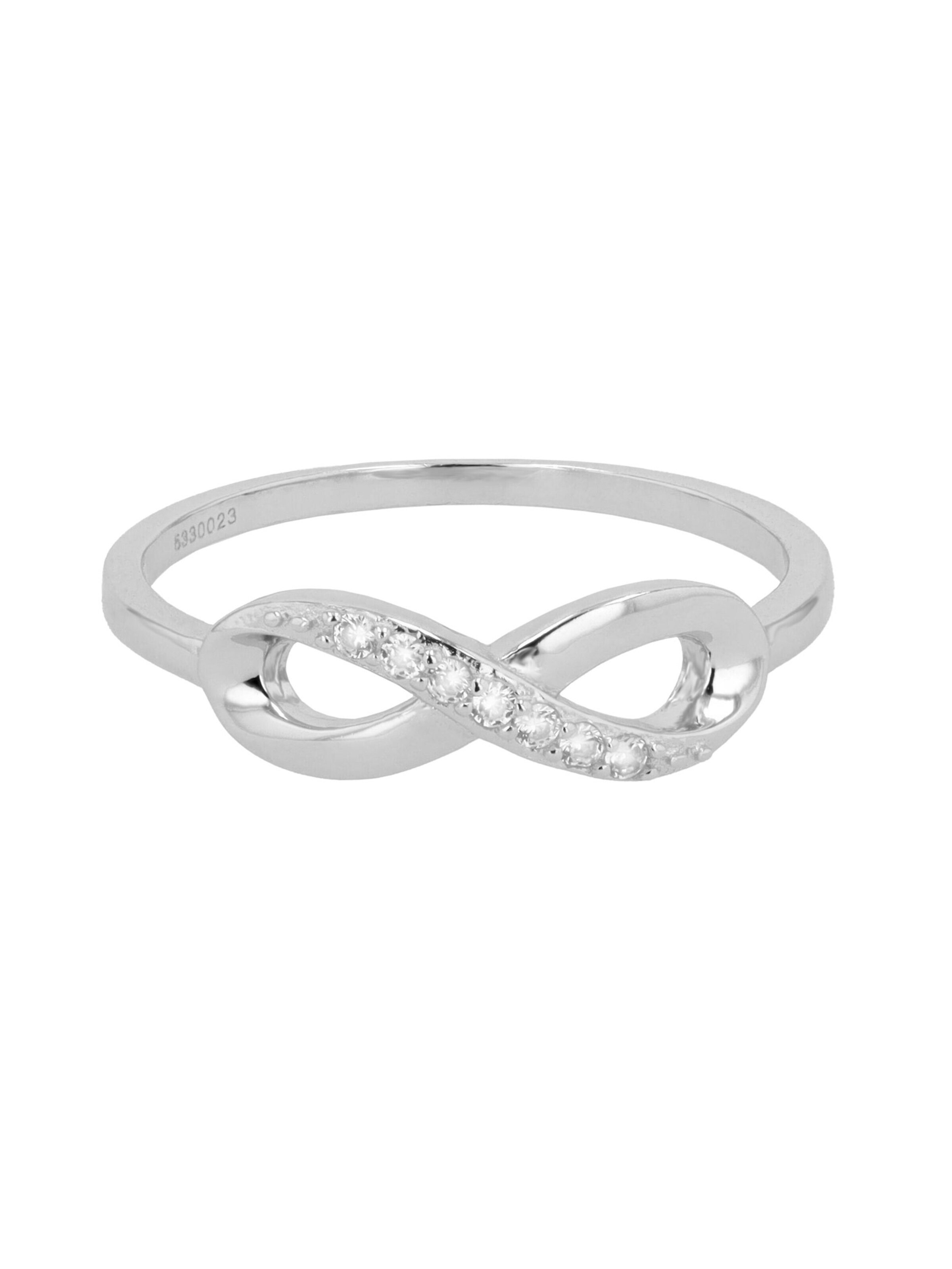 Akzent Ring '"Ulrika" aus 925 Sterlingsilber, rhodiniert, langlebig, Gr.' in Silver