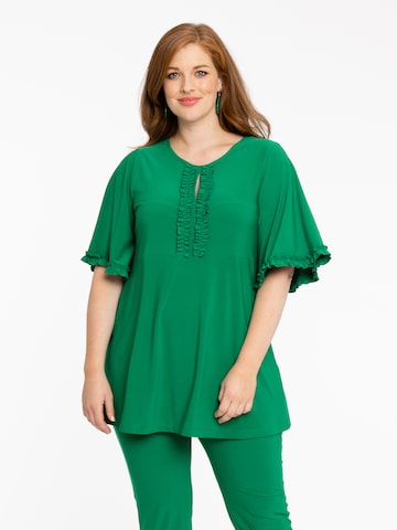 Yoek Tunic 'Dolce' in Green: front