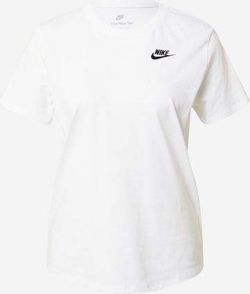 T-shirt 'Club Essential' Nike Sportswear en blanc : devant