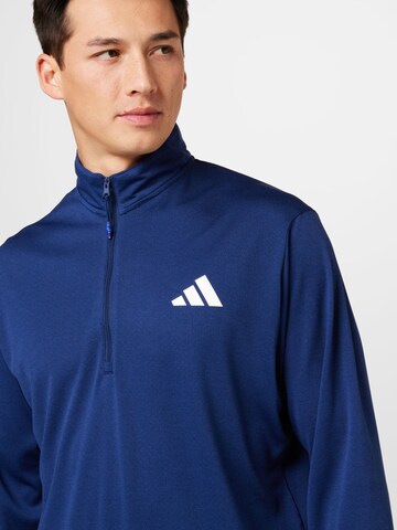 ADIDAS PERFORMANCE - Camisa funcionais 'Train Essentials Seasonal Long' em azul