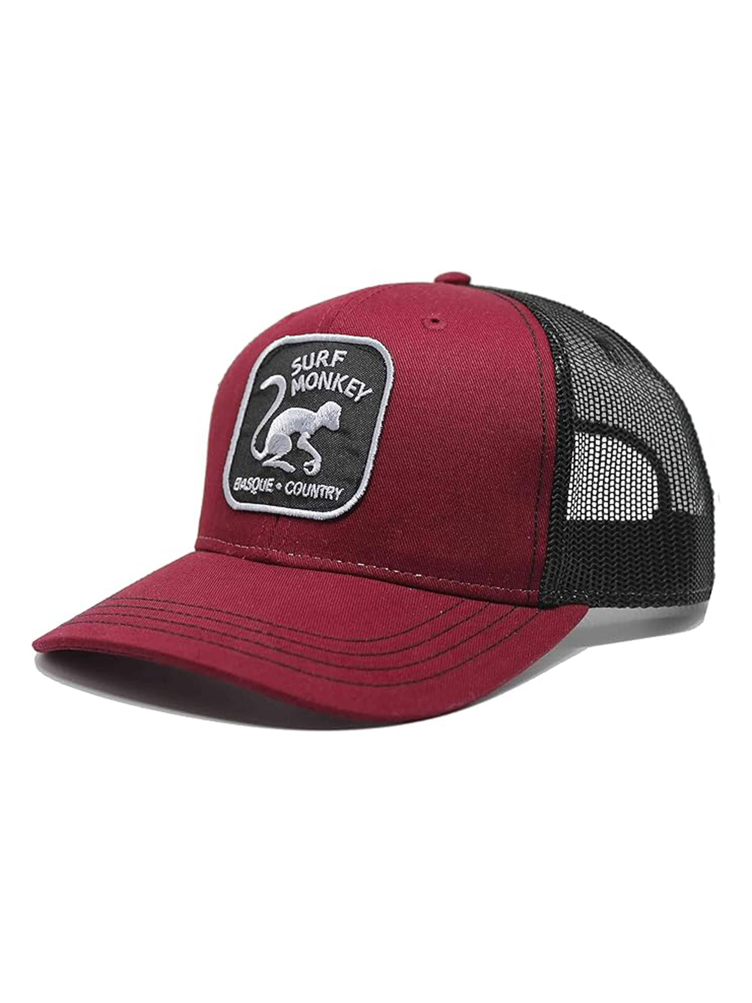 Surf Monkey - Gorra en rojo: frente
