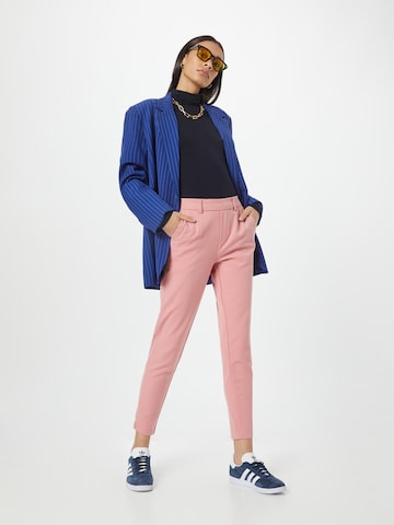 OBJECT Slim fit Trousers 'LISA' in Pink