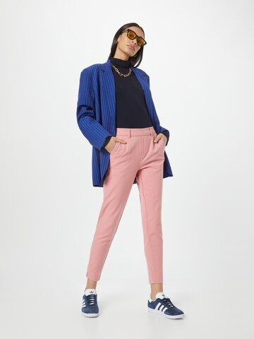 OBJECT Slim fit Pleat-Front Pants 'LISA' in Pink