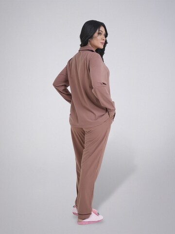 LEAFLETIC Pyjamas 'Leafletic Women’s Nightwear Long set' i brun
