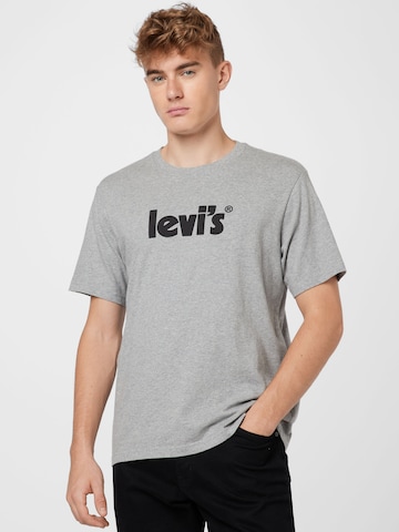 LEVI'S ® Тениска 'SS Relaxed Fit Tee' в сиво: отпред