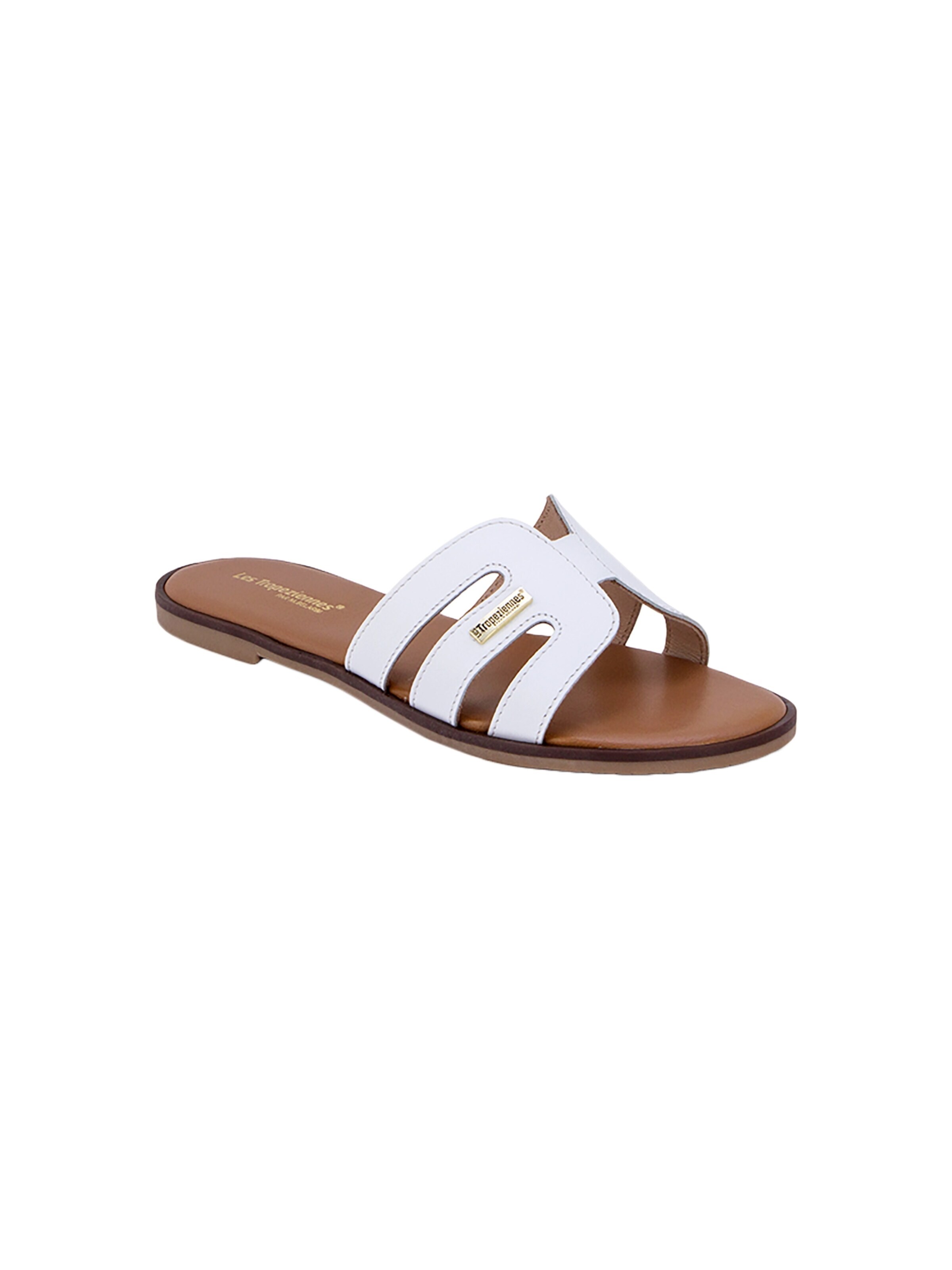 Les Tropéziennes Sandaal 'Ledersandalen von Les Hamigos' in Wit: voorkant