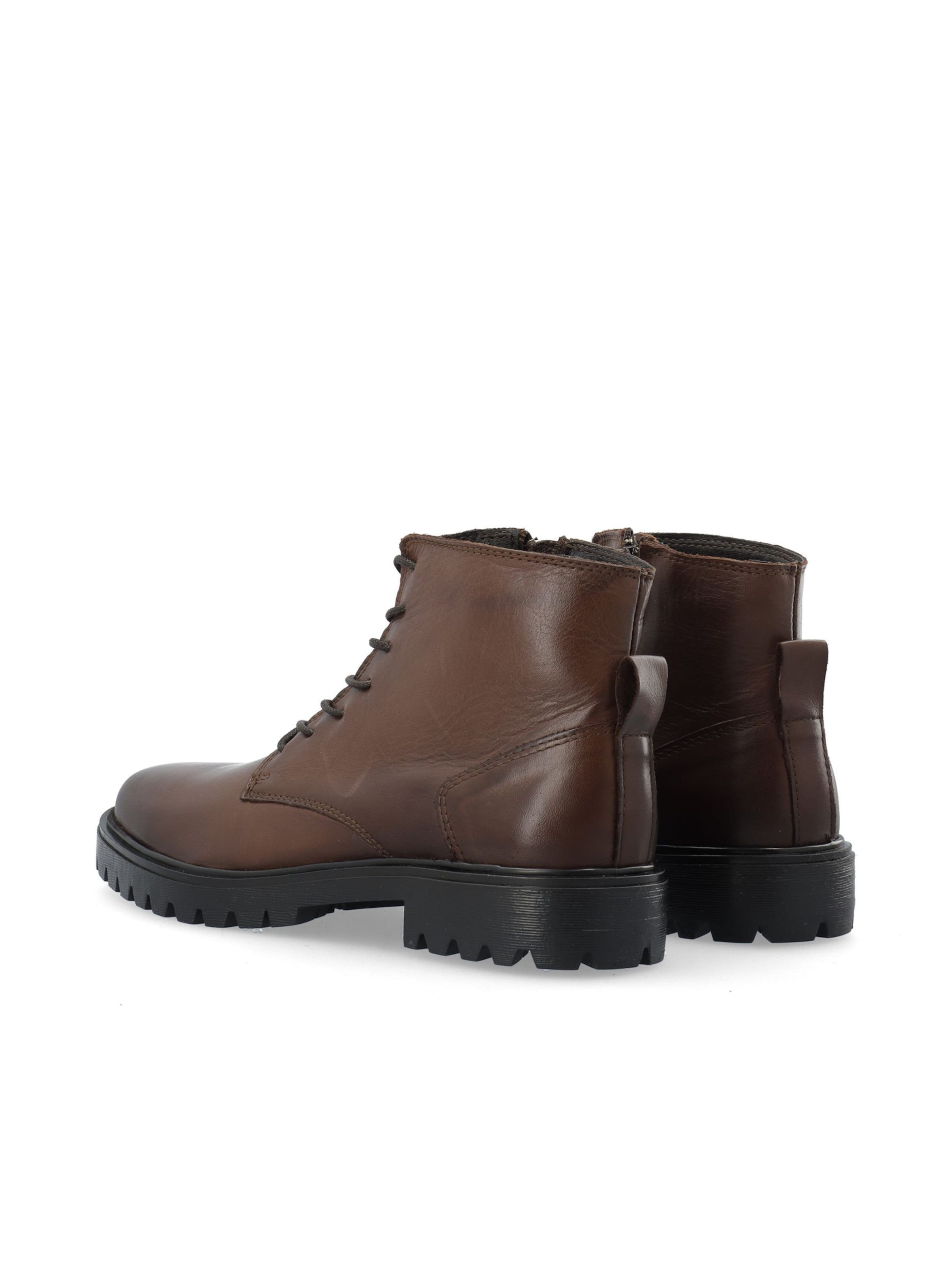 Bianco Lace-Up Ankle Boots 'Gina' in Brown