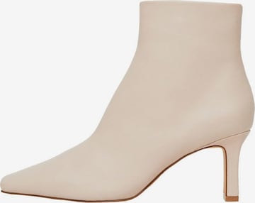 MANGO Ankle Boots in Beige: front