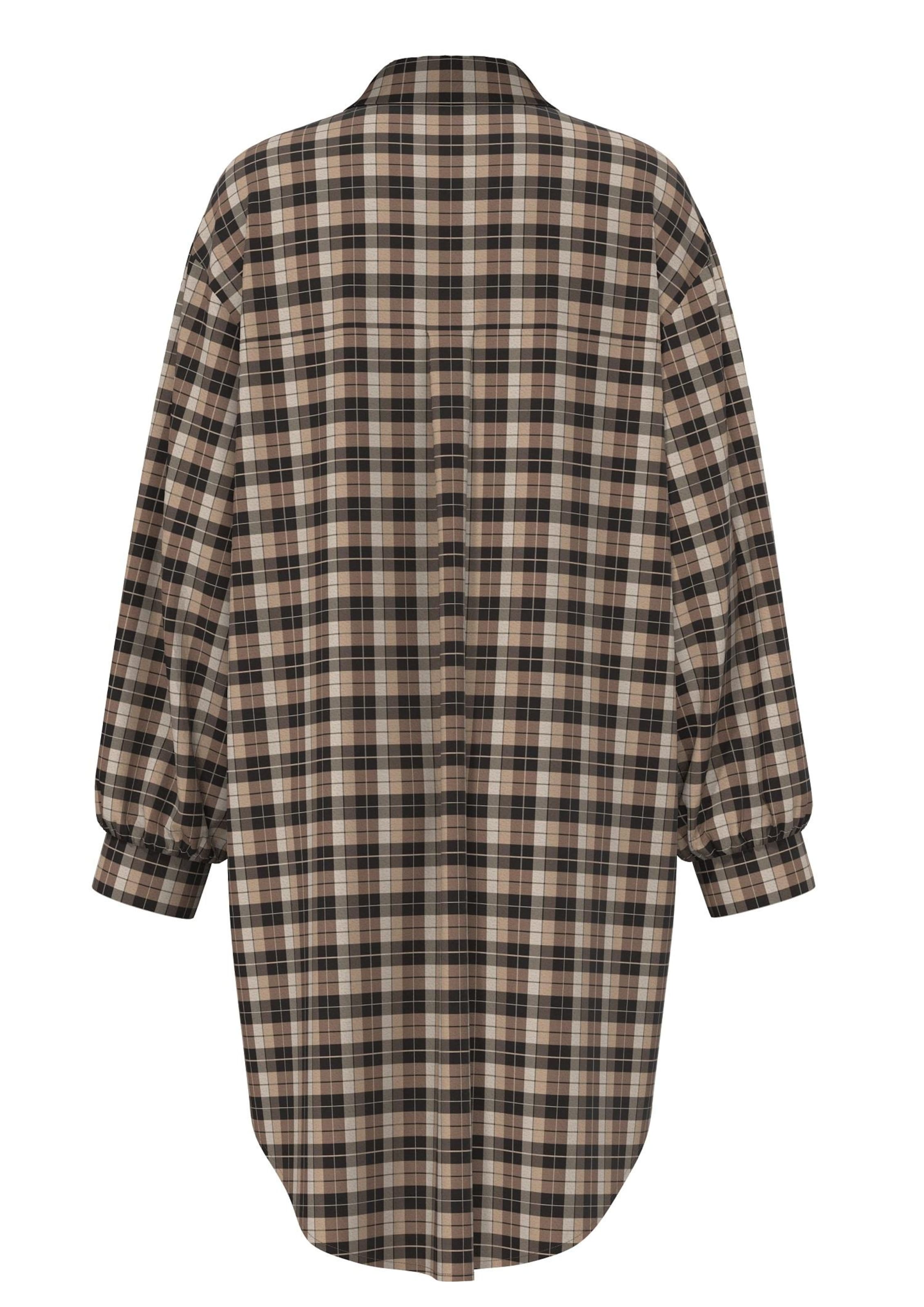 Robes Robe-chemise Pamala OBJECT en Brun Foncé, Brocart, Noisette 