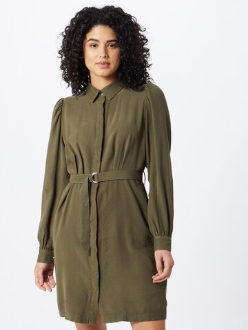 Robe-chemise 'SHORT DRESS PNT' ONLY en vert : devant