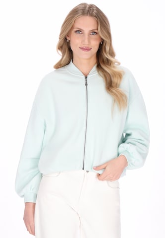 DreiMaster Vintage - Sudadera con cremallera en verde: frente