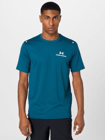 UNDER ARMOUR - Camisa funcionais 'Rush Energy' em verde: frente