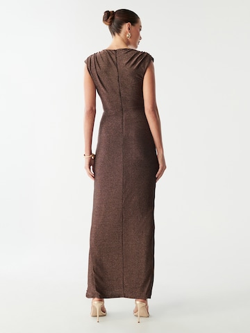 BWLDR - Vestido de festa 'SAMI' em castanho: atrás