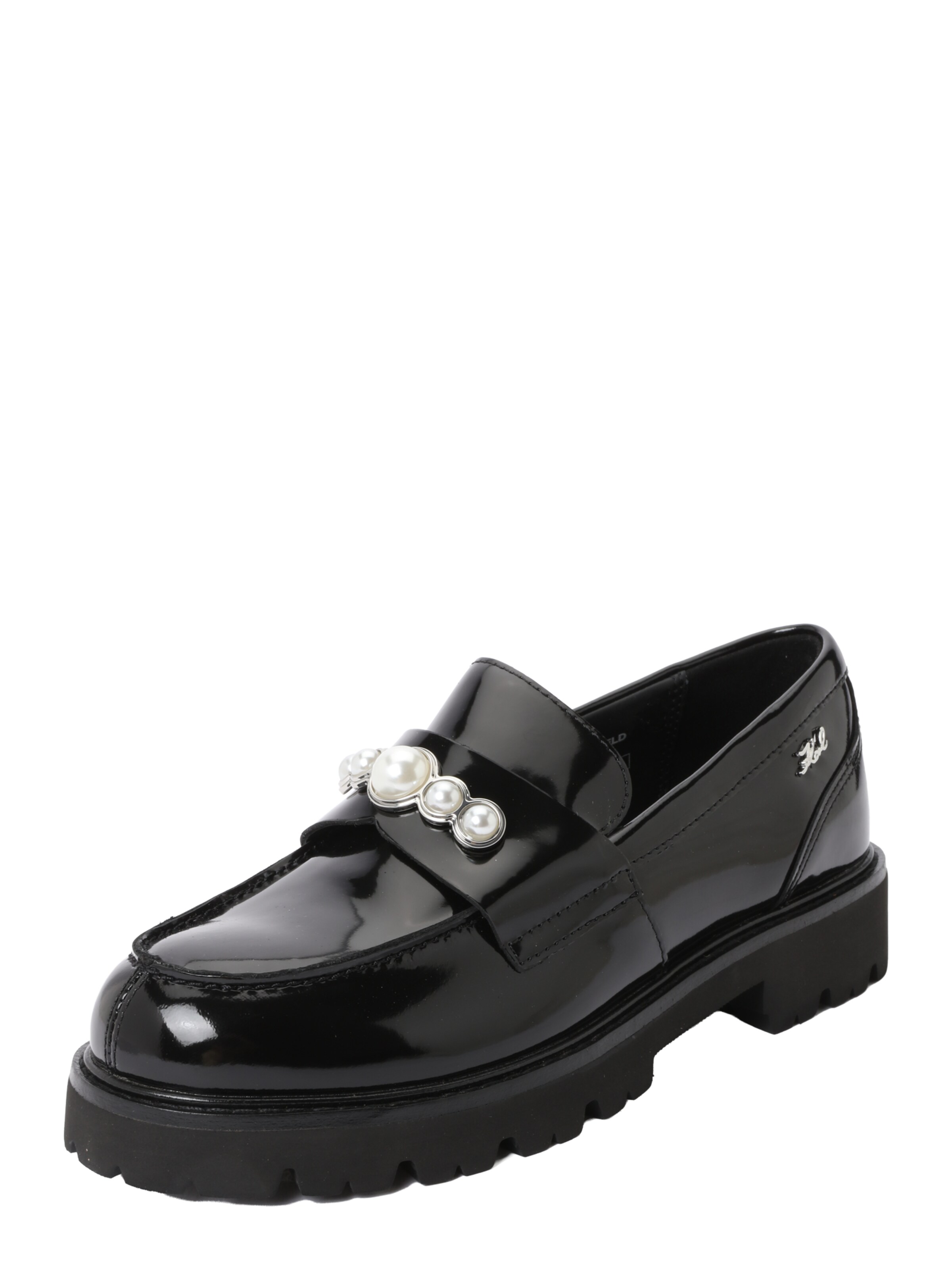 Karl Lagerfeld Classic Flats in Black: front