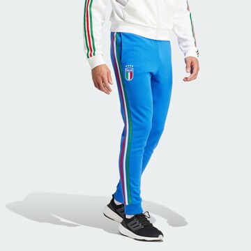 ADIDAS SPORTSWEAR Tapered Workout Pants 'Italien DNA' in Blue: front