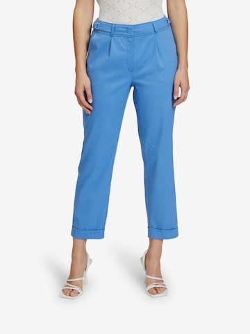 Betty & Co Loose fit Pleat-Front Pants in Blue: front