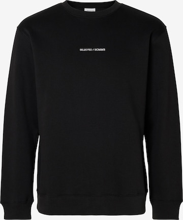 SELECTED HOMME Sweatshirt 'Hankie' in Zwart: voorkant