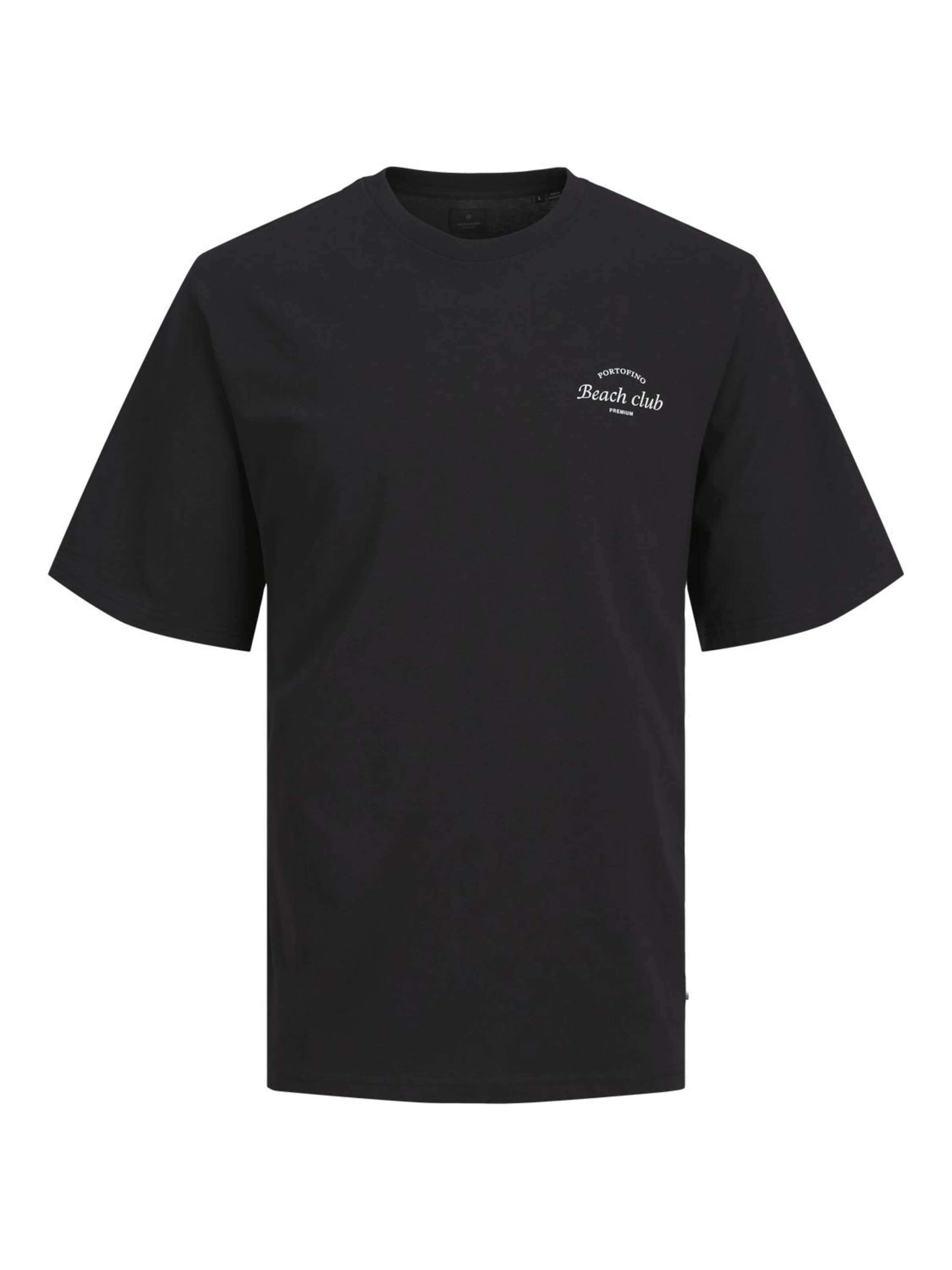 T-Shirt 'Ocean Club' JACK & JONES en noir : devant