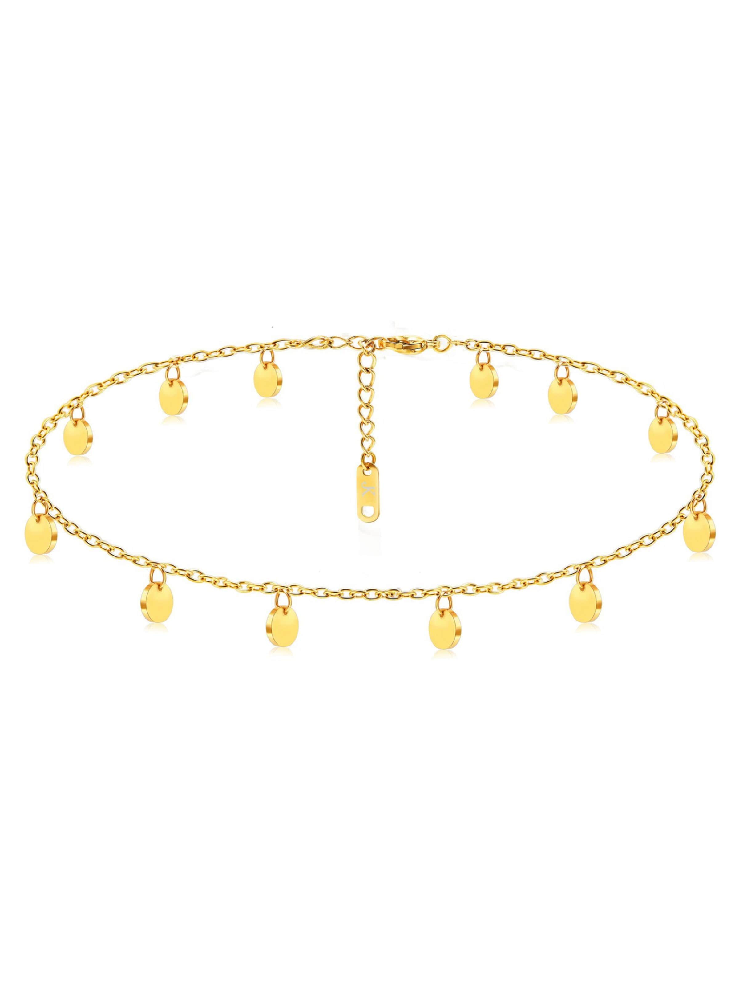 Kim Johanson Bracelet '12 Plättchen' in Gold: front