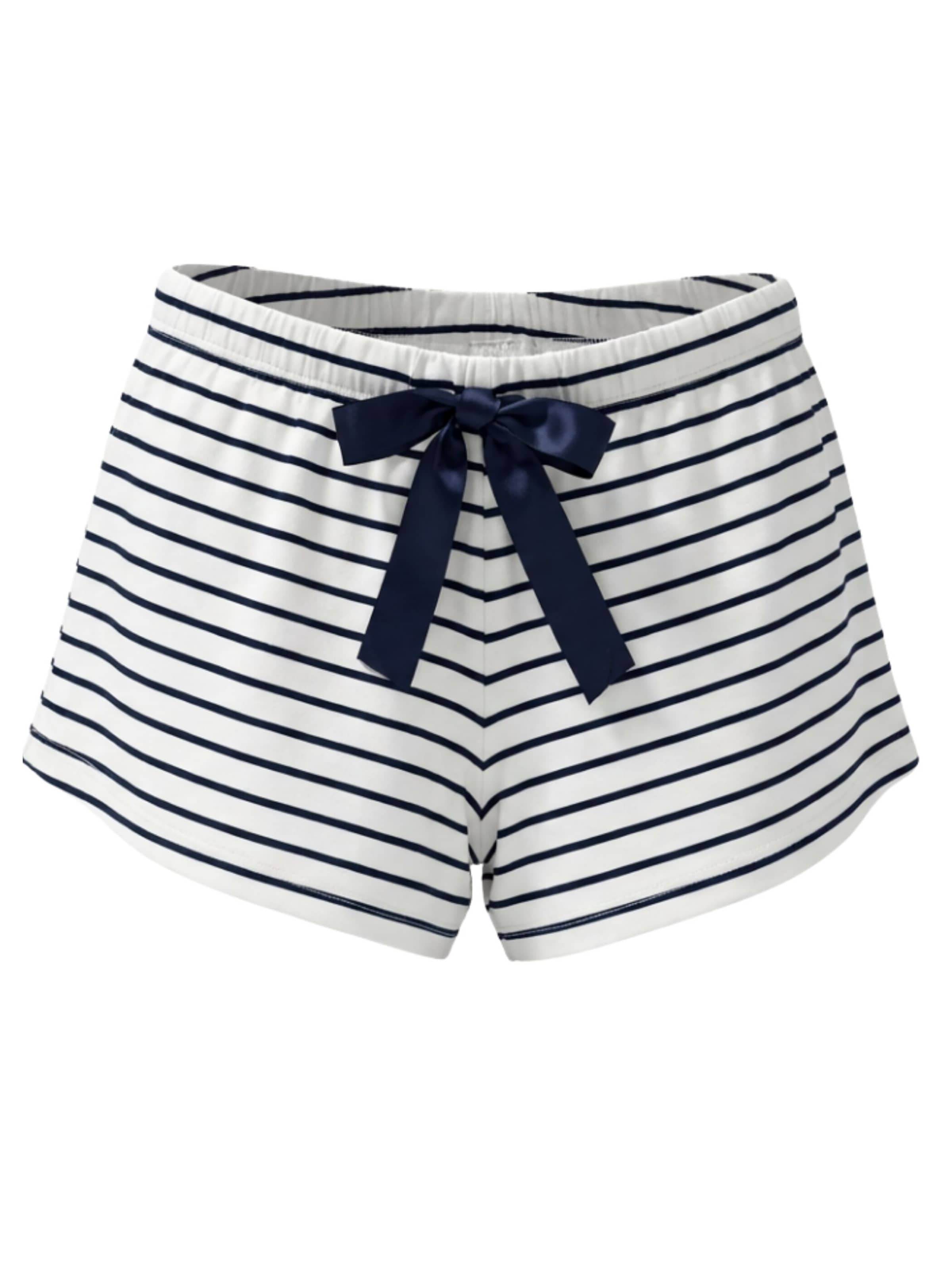 Pantalon de pyjama 'Bella striped' Myjama en blanc : devant