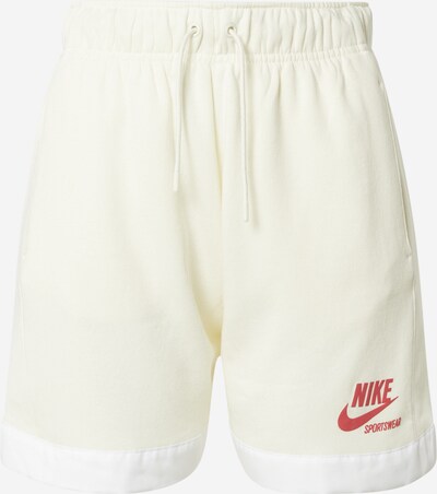 Nike Sportswear Hlače | bež / rdeča / bela barva, Prikaz izdelka