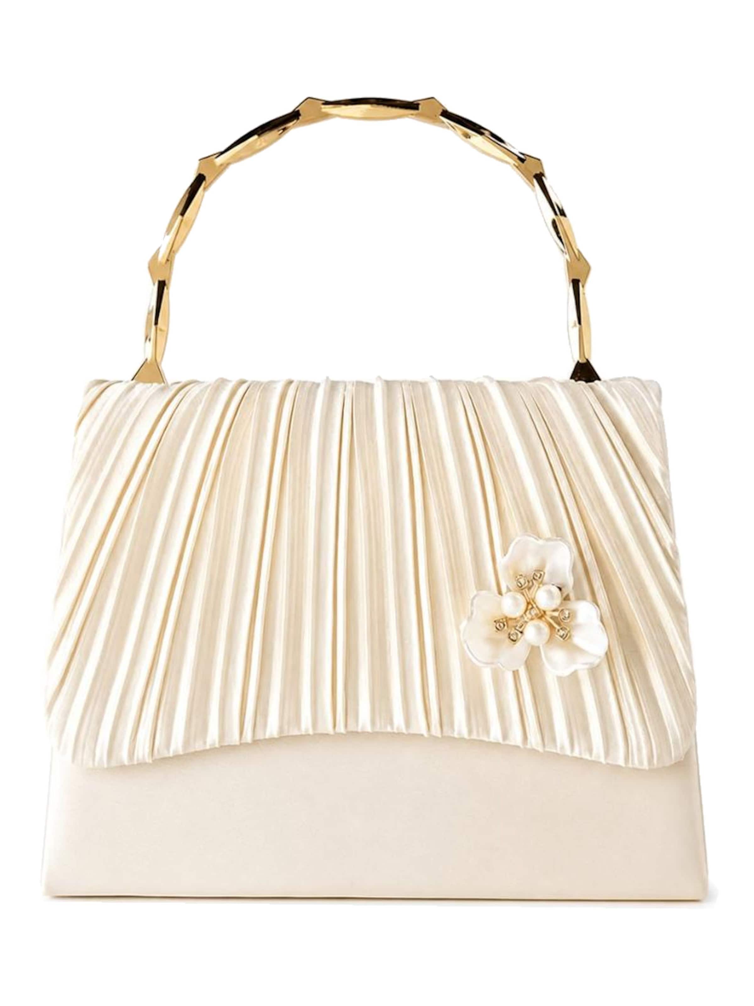 Tomshop24-7 Handbag 'Abendtasche Camellia III, mini' in Beige: front