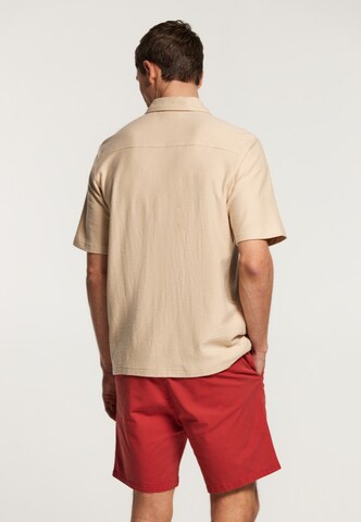 Shiwi Regular Fit Hemd 'Alec' in Beige