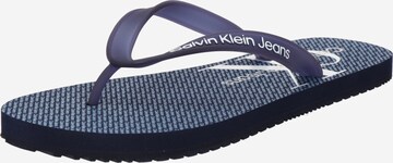 Calvin Klein Jeans Teenslippers in Blauw: voorkant