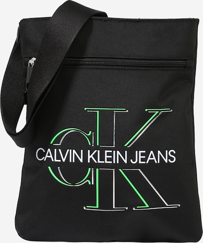 Calvin Klein Jeans Schoudertas in de kleur Groen / Zwart / Wit, Productweergave