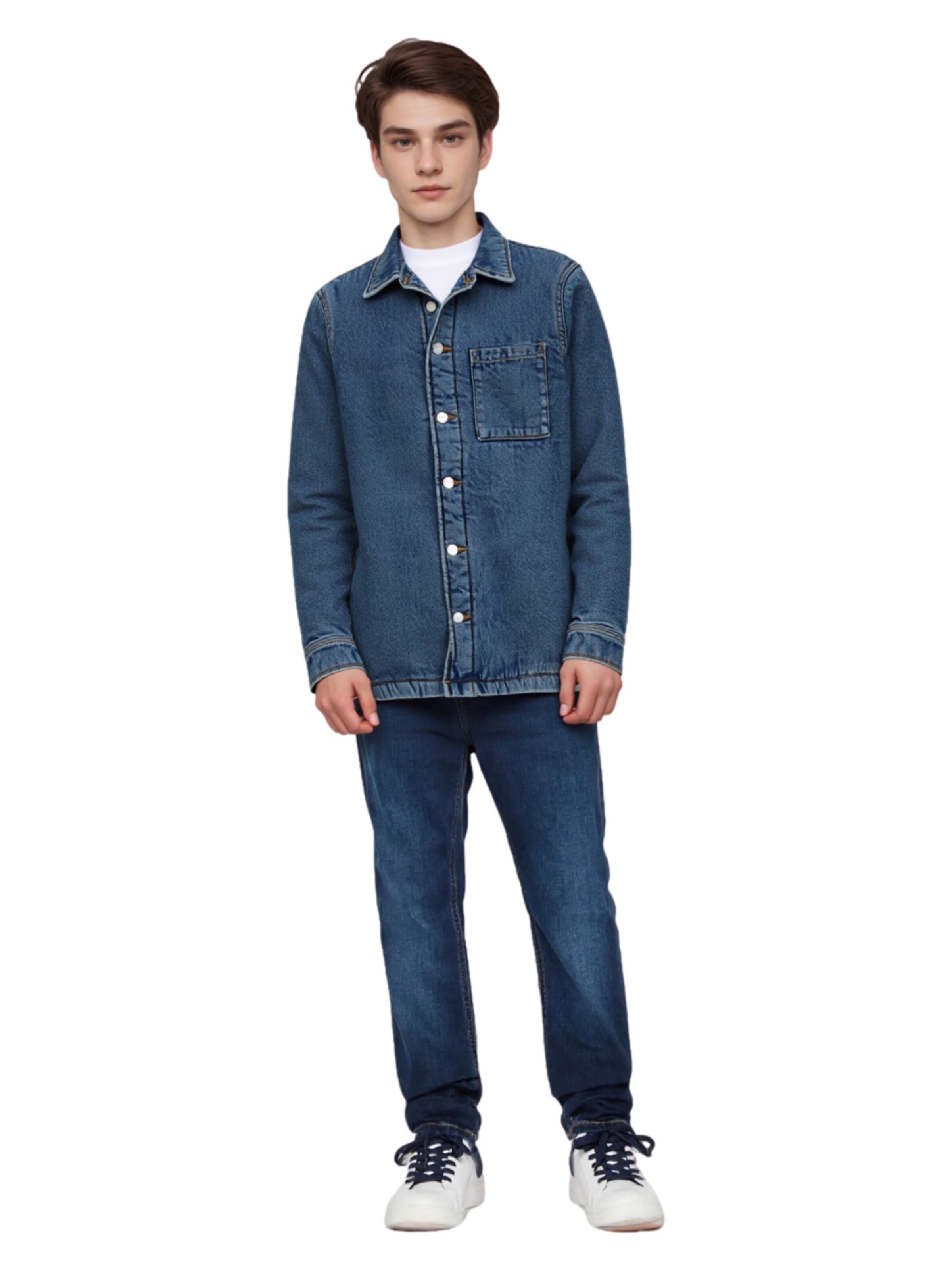 Comfort fit Camicia 'James' di Jack & Jones Junior in blu
