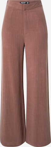 Wide leg Pantaloni di Nasty Gal in marrone: frontale