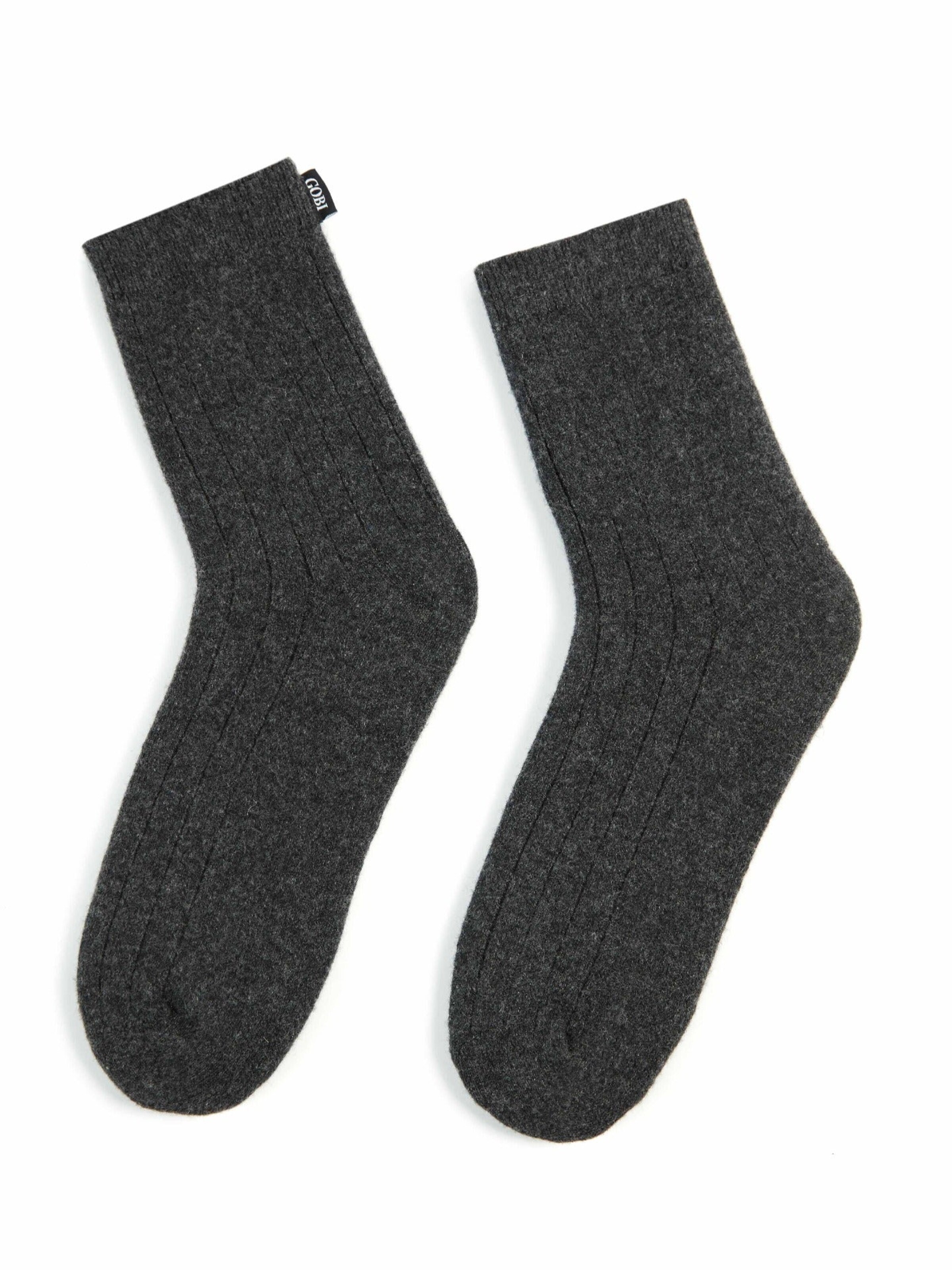 GOBI Cashmere Socks in Grey: front