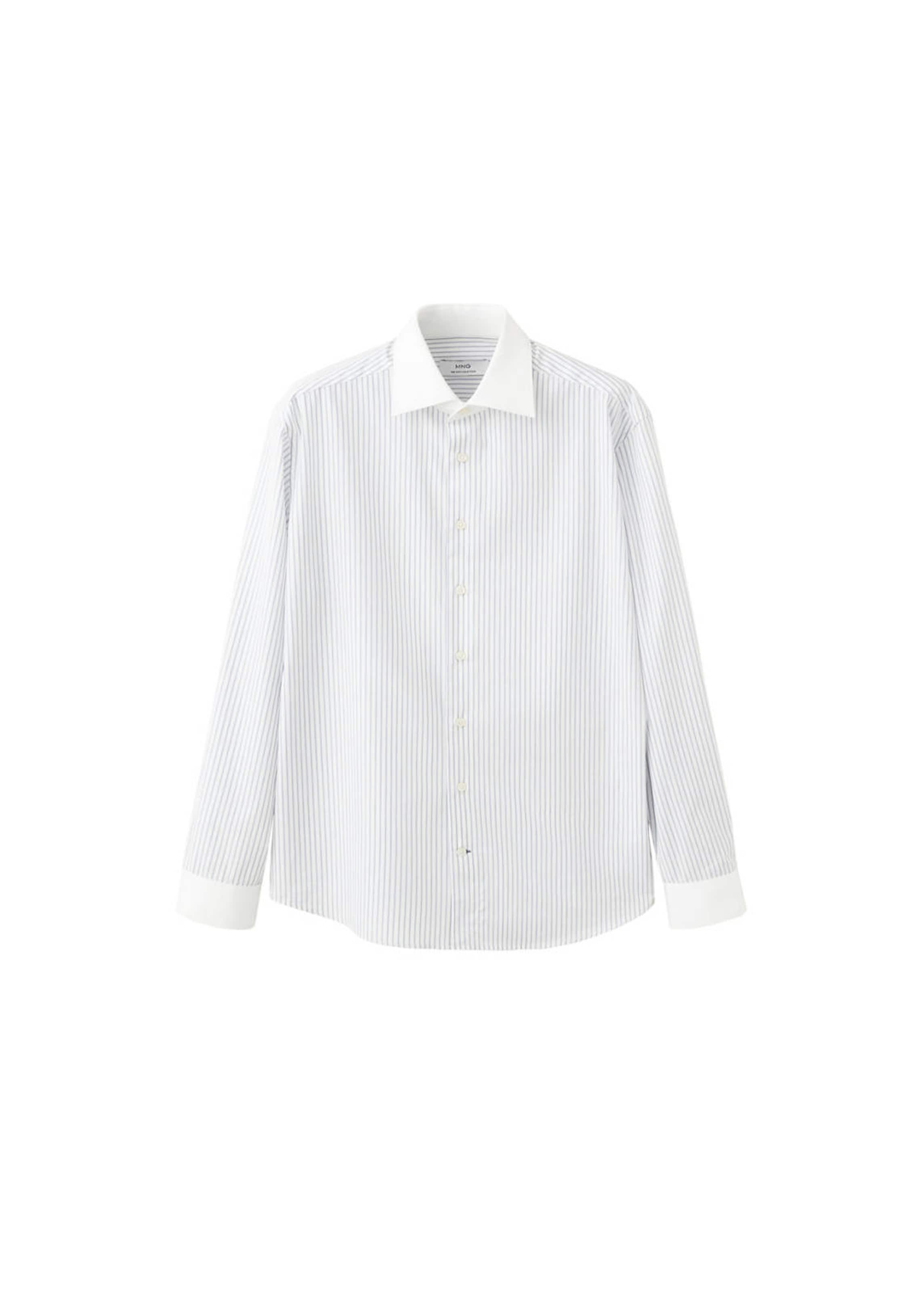 MANGO MAN Button Up Shirt 'Aqua' in L in Pastel blue / White, Item view