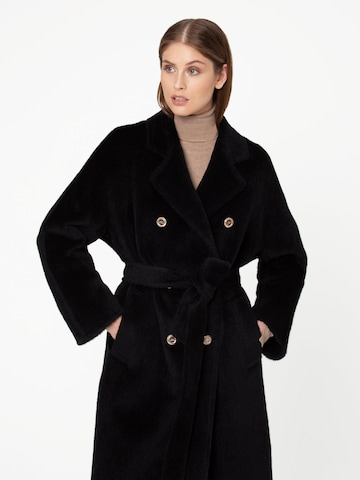 Giodoro - Sobretudo de inverno 'Adioro Black Alpaca Coat' em preto