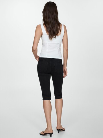 MANGO Slimfit Jeans 'Lora' in Zwart