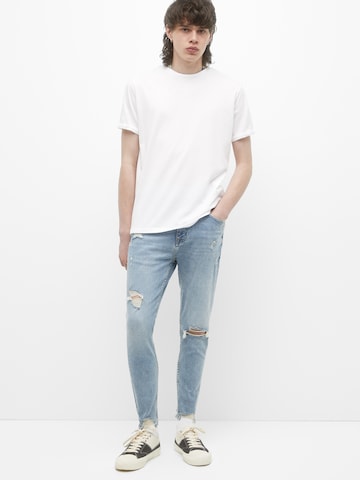 Pull&Bear Tapered Jeans in Blauw