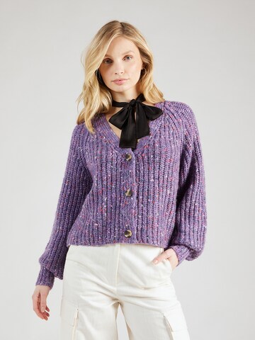 ONLY Knit cardigan 'SPRINKLE LIFE' in Purple: front