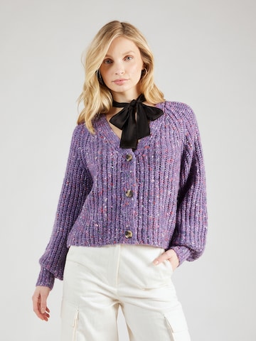 Cardigan 'SPRINKLE LIFE' ONLY en violet : devant