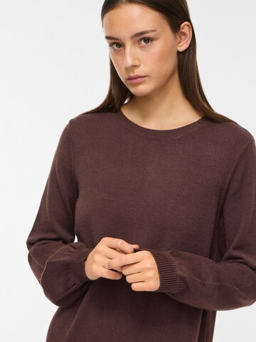 VILA Knitted dress 'VIRIL' in Brown