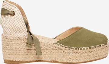 Sandales 'Alpargata Cuña 6 cm' Alhamas en vert : devant