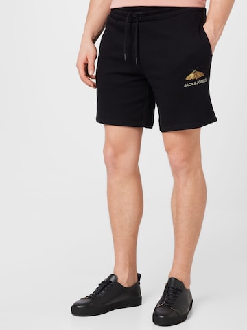 Regular Pantalon JACK & JONES en noir : devant